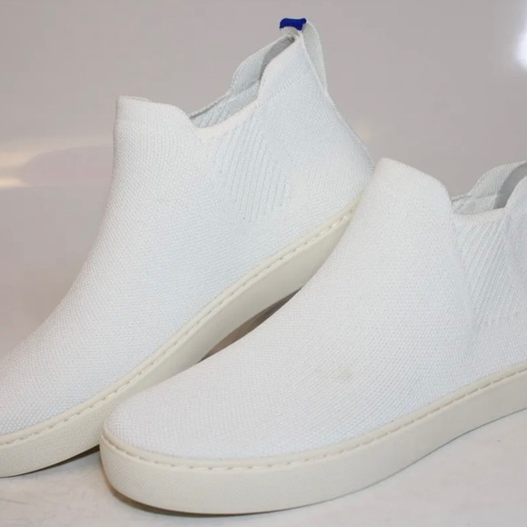 Rothy's The Chelsea Bright White Fabric High Tops Ankle Boots Women’s US 9 EU 40 - Picture 7 of 10